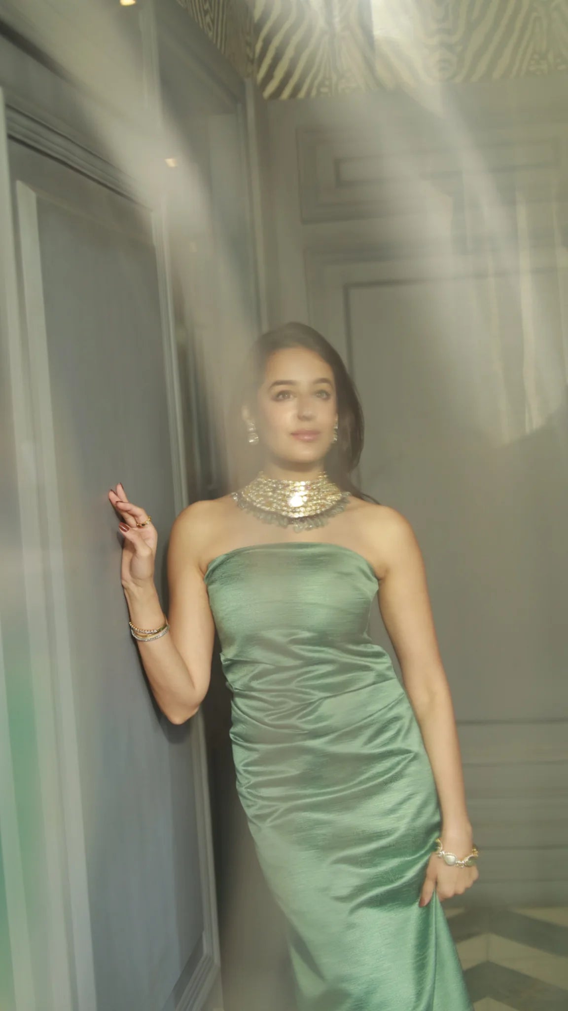 Pure satin midi dress