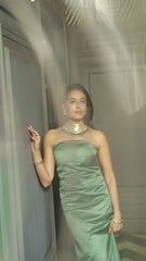 Pure satin midi dress