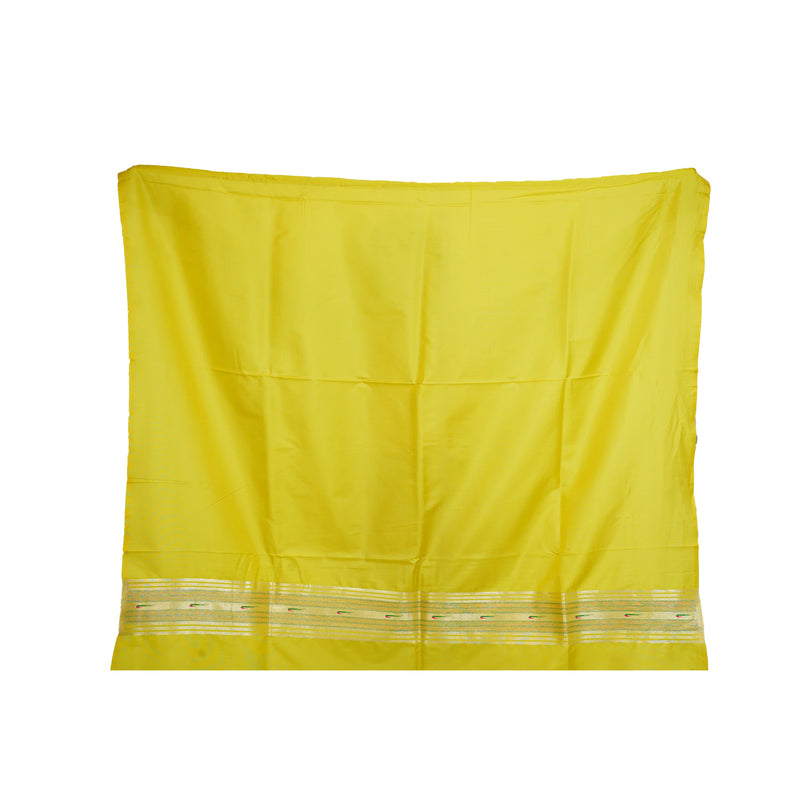 Lotus Soft Silk Paithani Saree with Multicolor Pallu