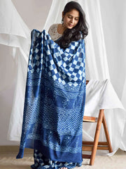 dabu print saree