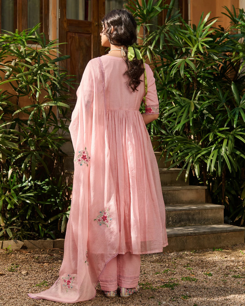 Gulabo Pink Doria Embroidered Suit Set