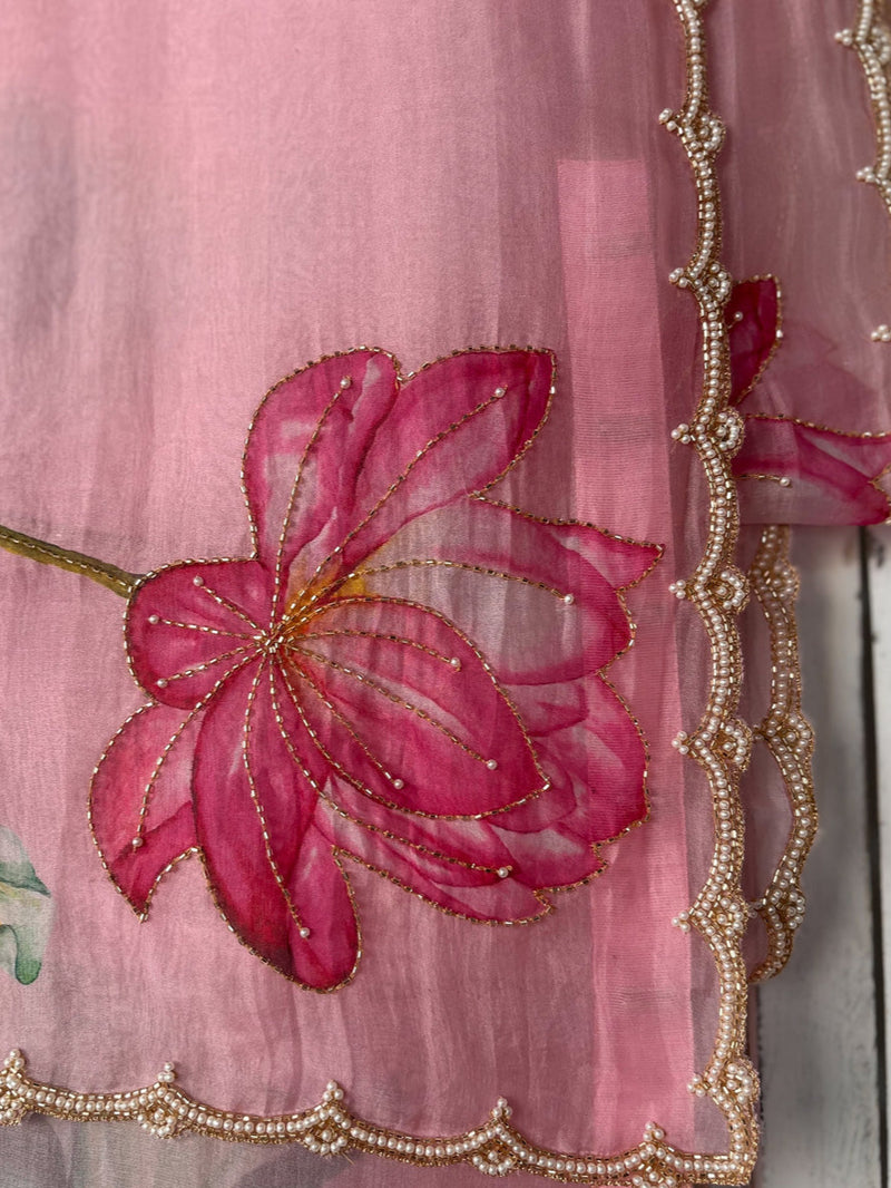 Cut-dana embroidery saree