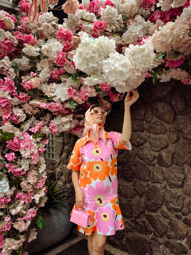 scuba print dress