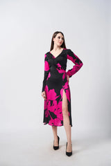 Silk midi dress