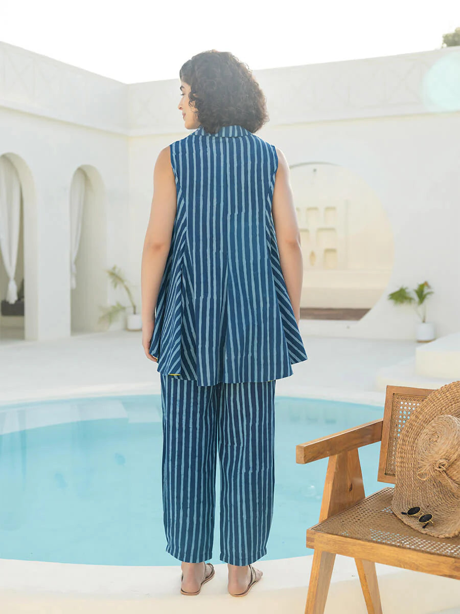 breathable dabu block print indigo set