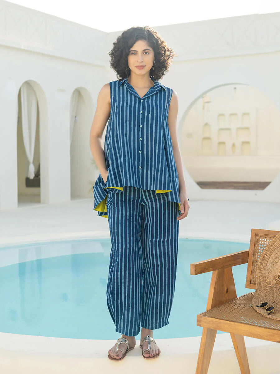 Skye Sleeveless Asymmetrical Top and Pant Set