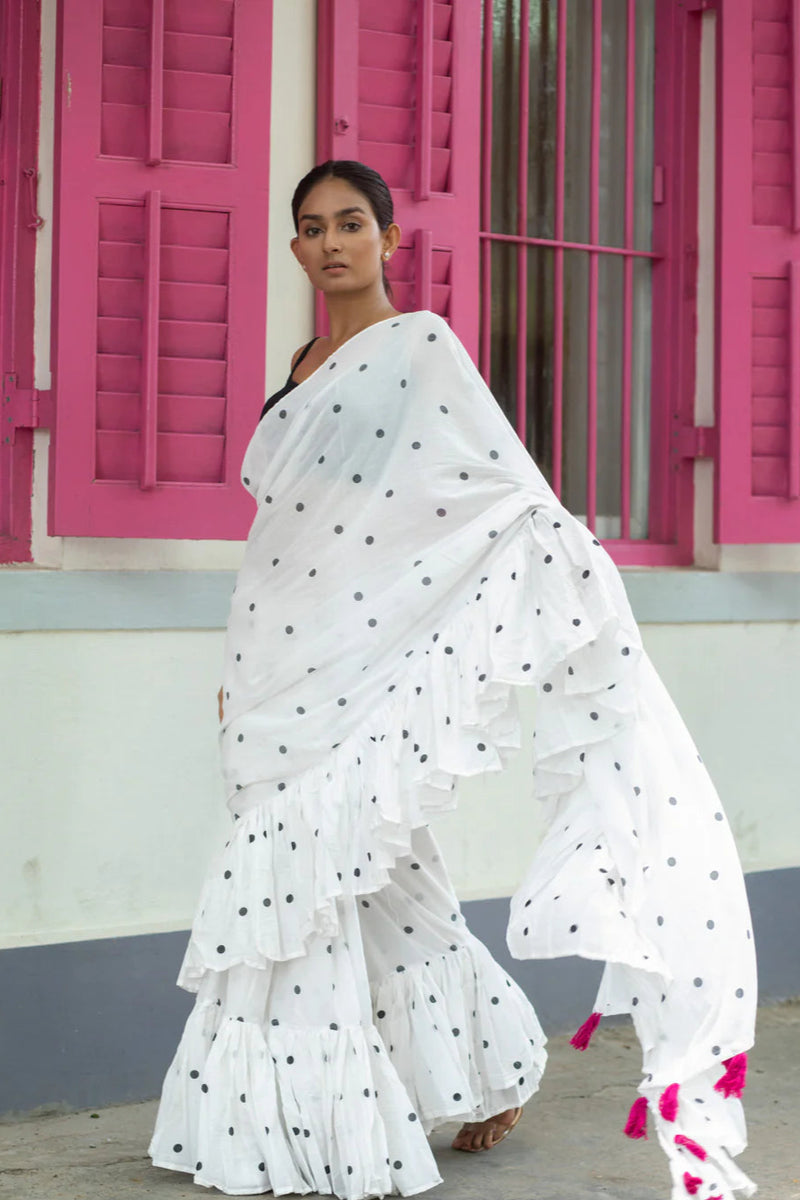 printed cotton saree