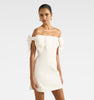 Porcelain Petite Mini Bow Dress
