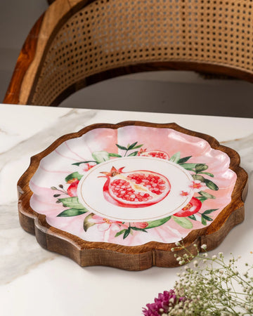 Premium Mango Wood Anaar Serving Platter