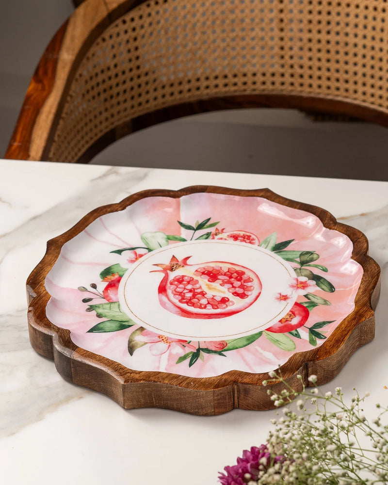 Premium Mango Wood Anaar Serving Platter