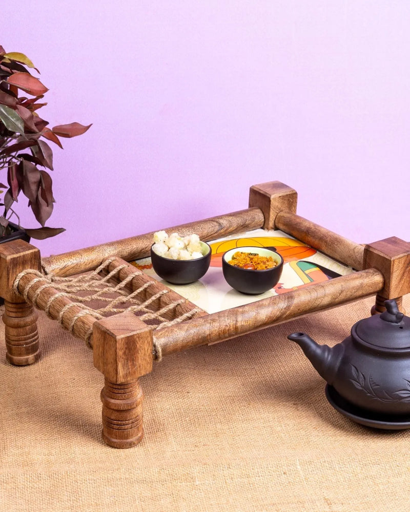 Premium Mango Wood Handcrafted Khaat Platter