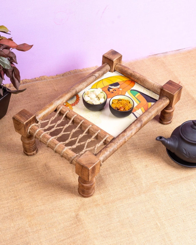 Premium Mango Wood Handcrafted Khaat Platter