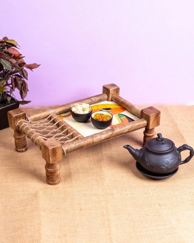 Premium Mango Wood Handcrafted Khaat Platter