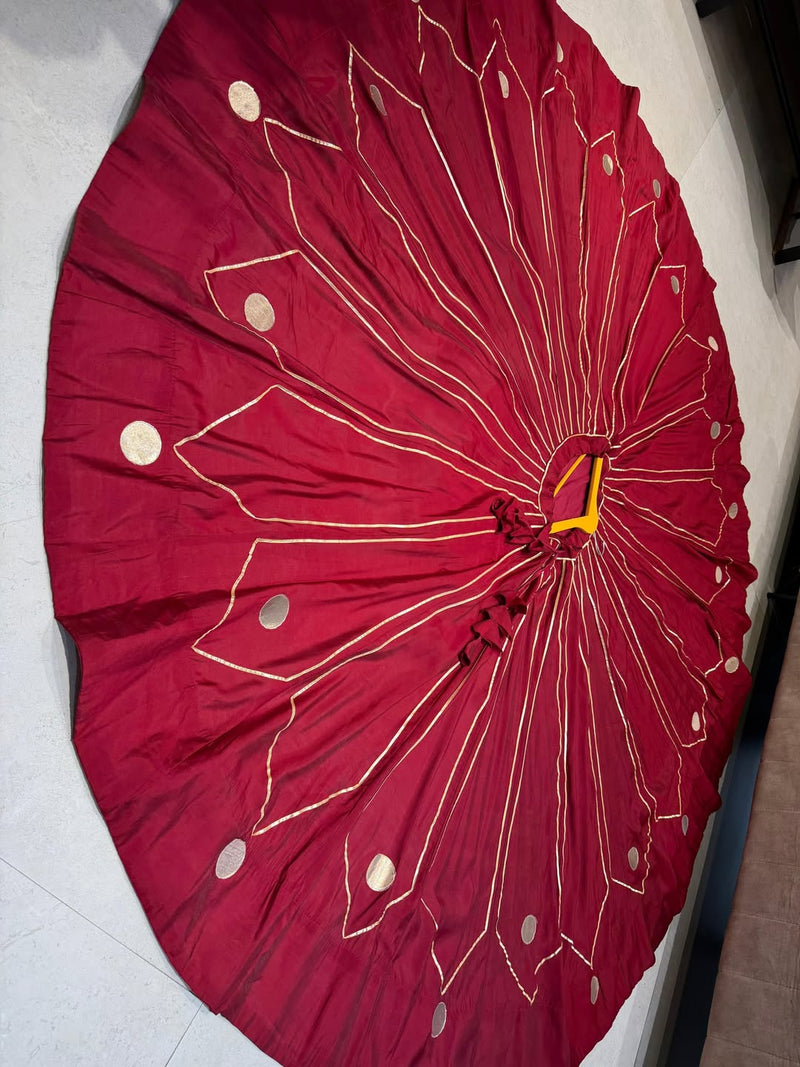 Navratri Lehenga Skirt with Gold Gota Patti Work