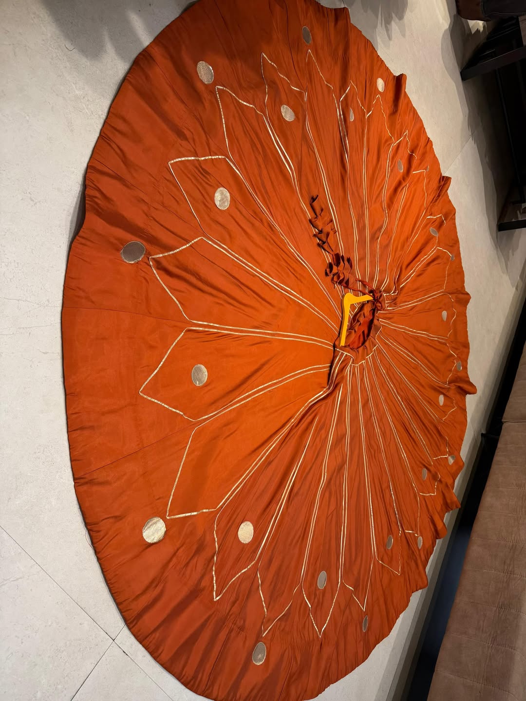 Navratri Lehenga Skirt with Gold Gota Patti Work