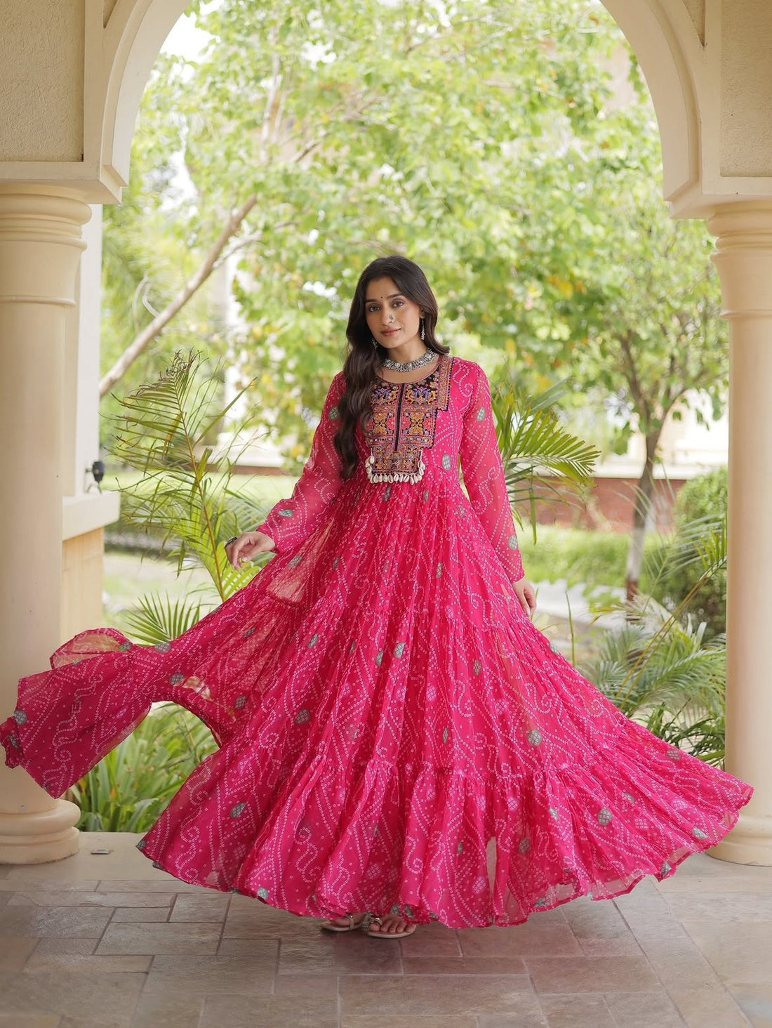 Meher Jamuni Embroidered Garba Gown