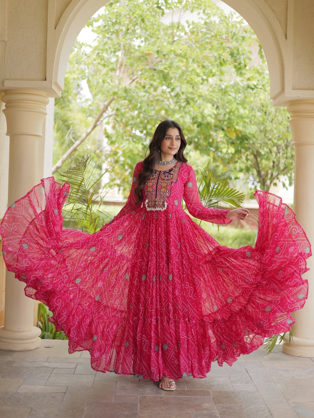 Meher Jamuni Embroidered Garba Gown