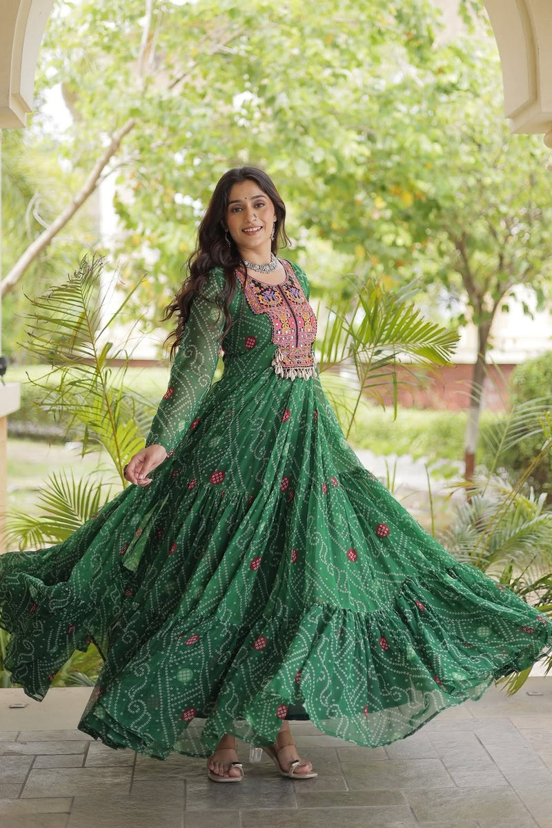 Meher Jamuni Embroidered Garba Gown