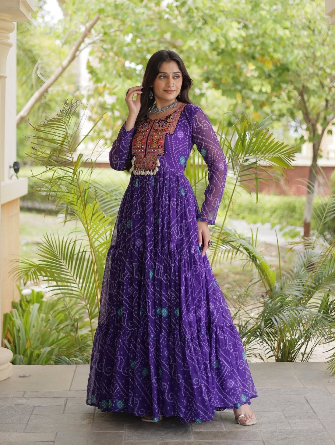 Meher Jamuni Embroidered Garba Gown