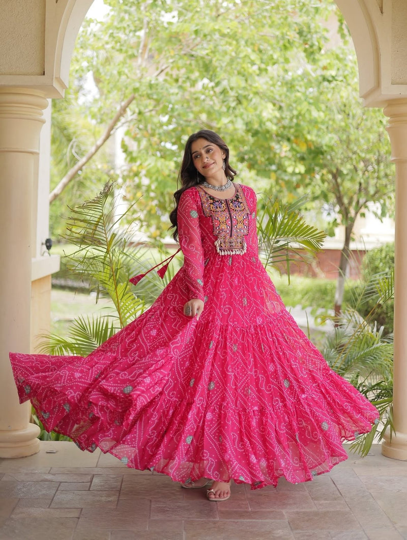 Meher Jamuni Embroidered Garba Gown