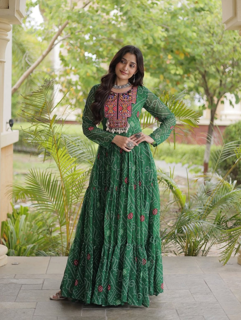 Meher Jamuni Embroidered Garba Gown