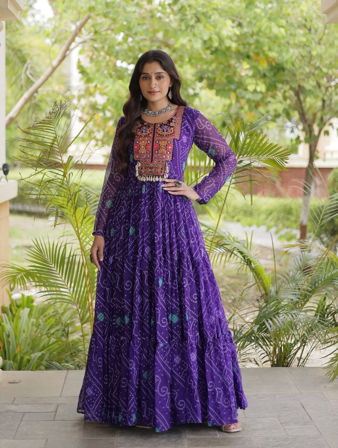 Meher Jamuni Embroidered Garba Gown