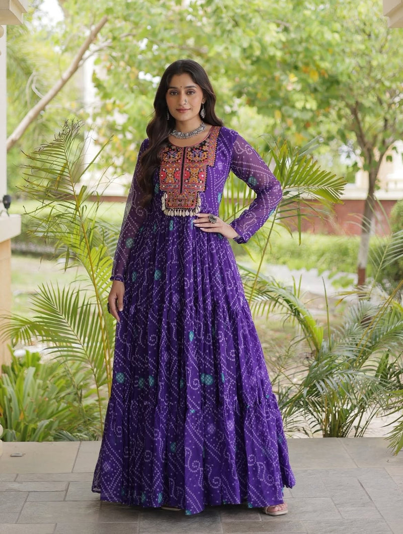 Meher Jamuni Embroidered Garba Gown