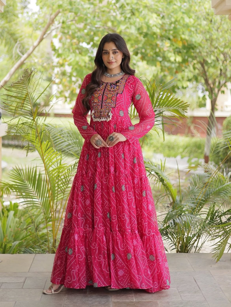 Meher Jamuni Embroidered Garba Gown