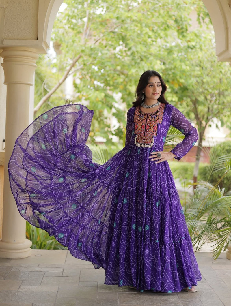 Meher Jamuni Embroidered Garba Gown