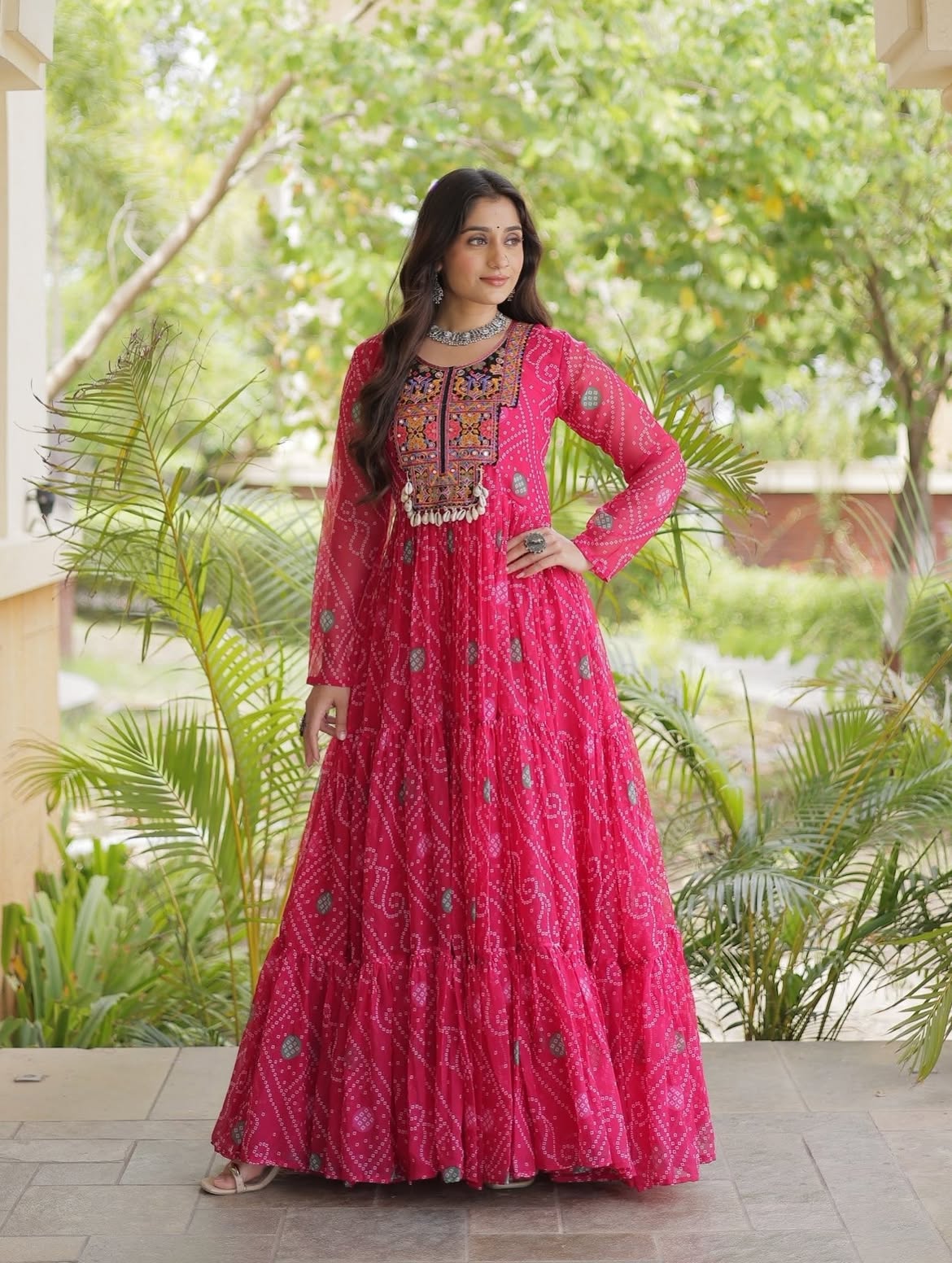 Meher Jamuni Embroidered Garba Gown
