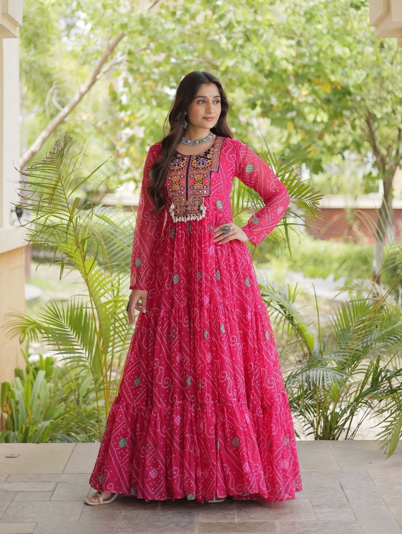 Meher Jamuni Embroidered Garba Gown