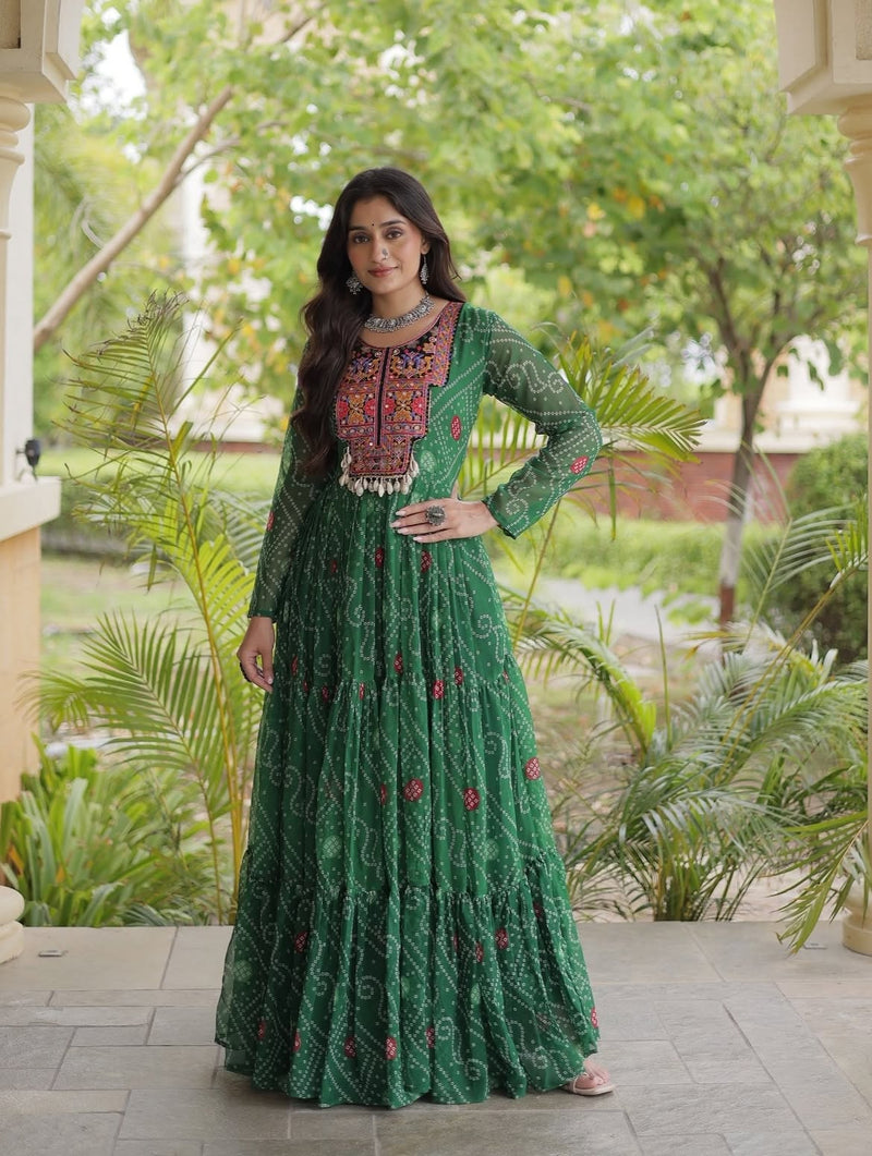Meher Jamuni Embroidered Garba Gown
