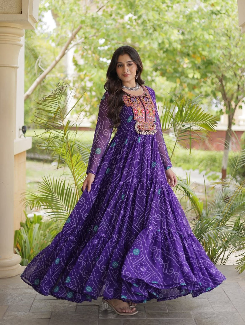 Meher Jamuni Embroidered Garba Gown