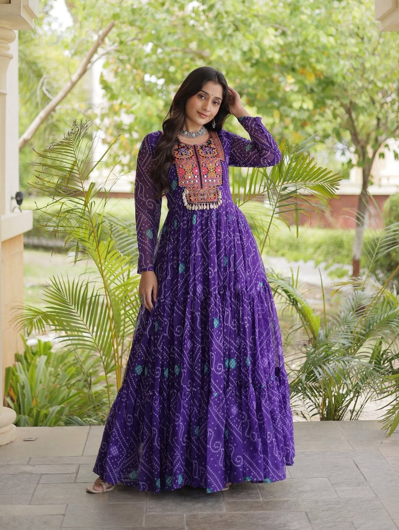 Meher Jamuni Embroidered Garba Gown