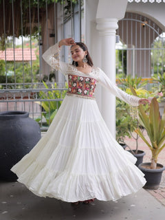 Mehr Crimson Garba Gown
