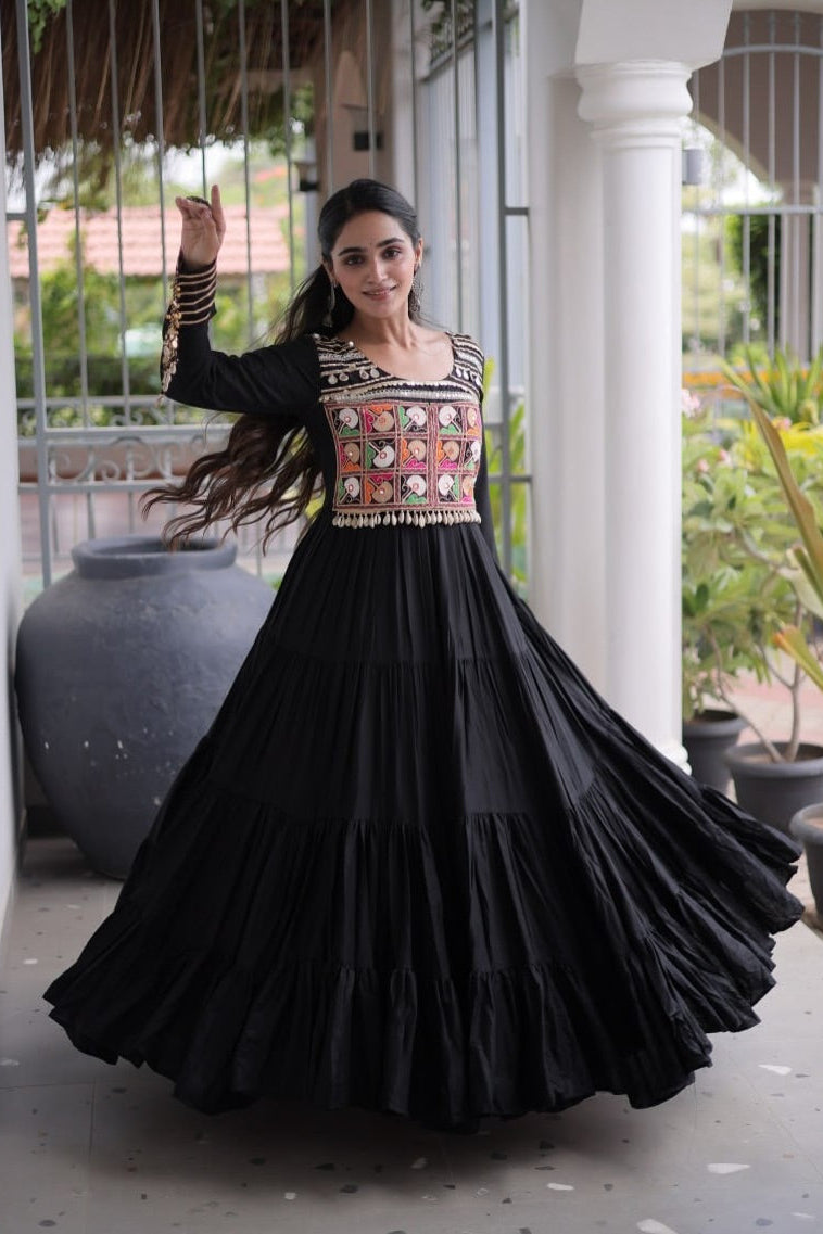 Mehr Crimson Garba Gown