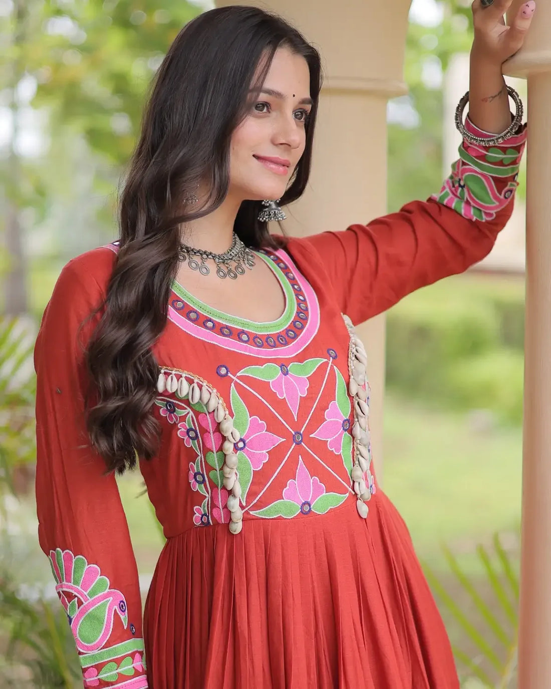 Riva Folk Embroidered Navratri Gown