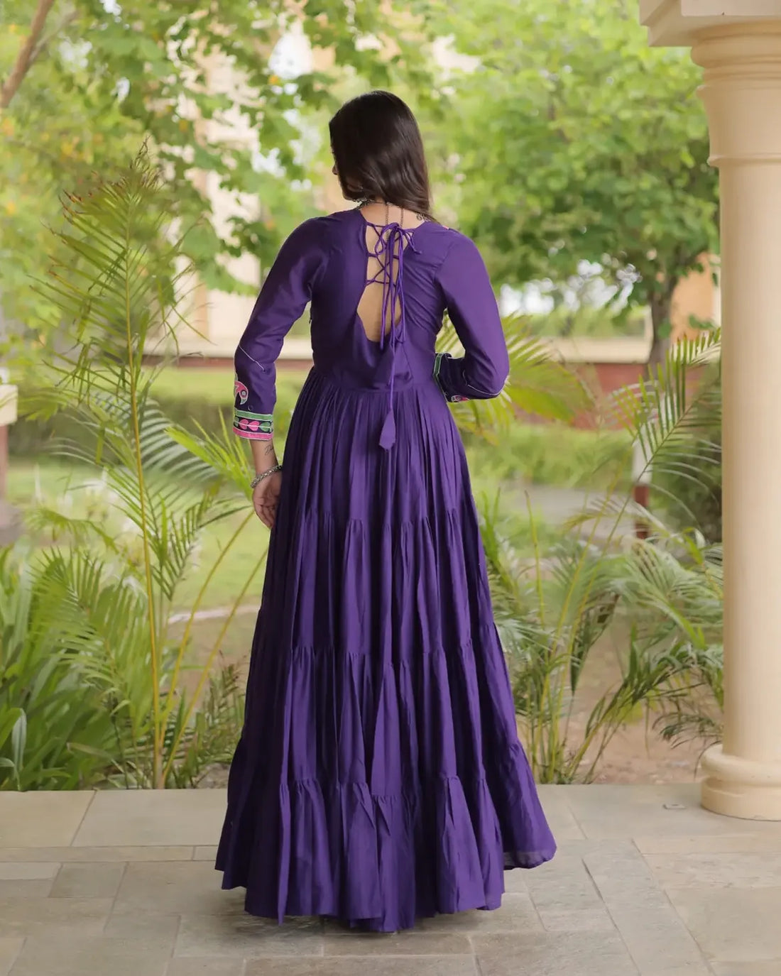 Riva Folk Embroidered Navratri Gown