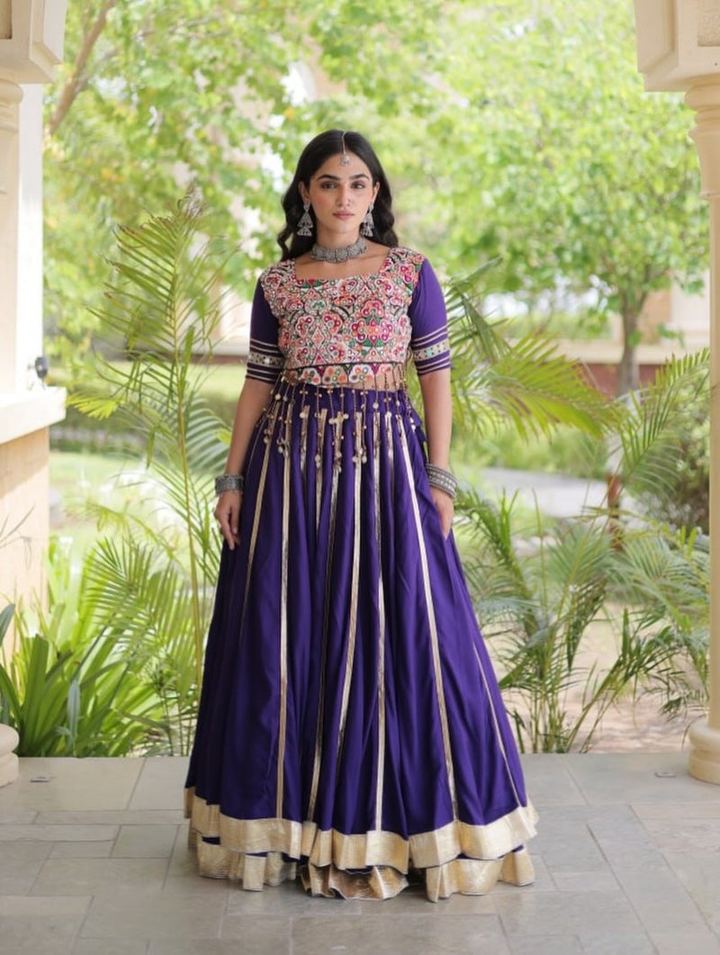 Zariya Noir Garba Lehenga Set