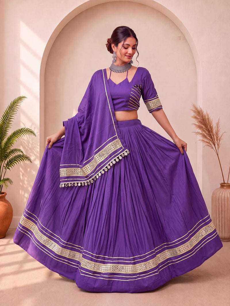 Kashvi Purple Festive Lehenga