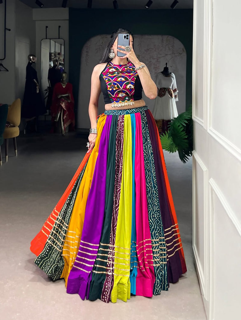 Garba Gulnaar Multi-ColorLehenga Set