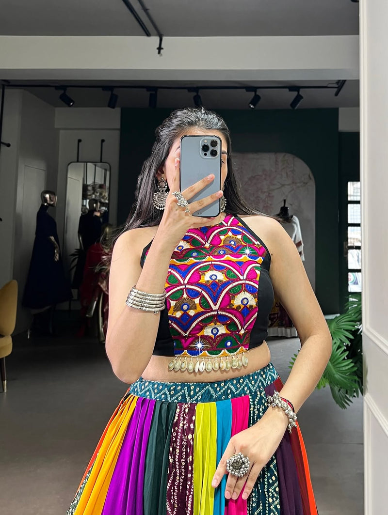 Garba Gulnaar Multi-ColorLehenga Set