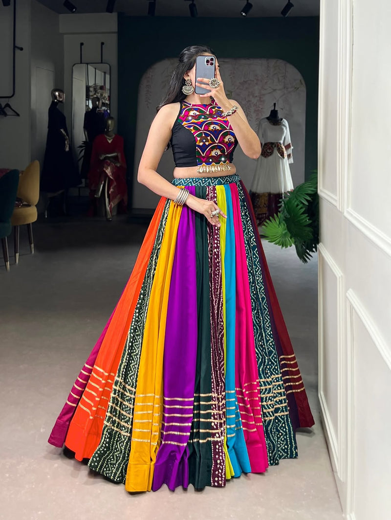 Garba Gulnaar Multi-ColorLehenga Set