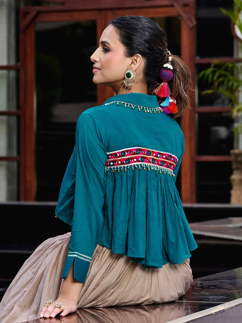 Inaya Burnt Orange Navratri Lehenga