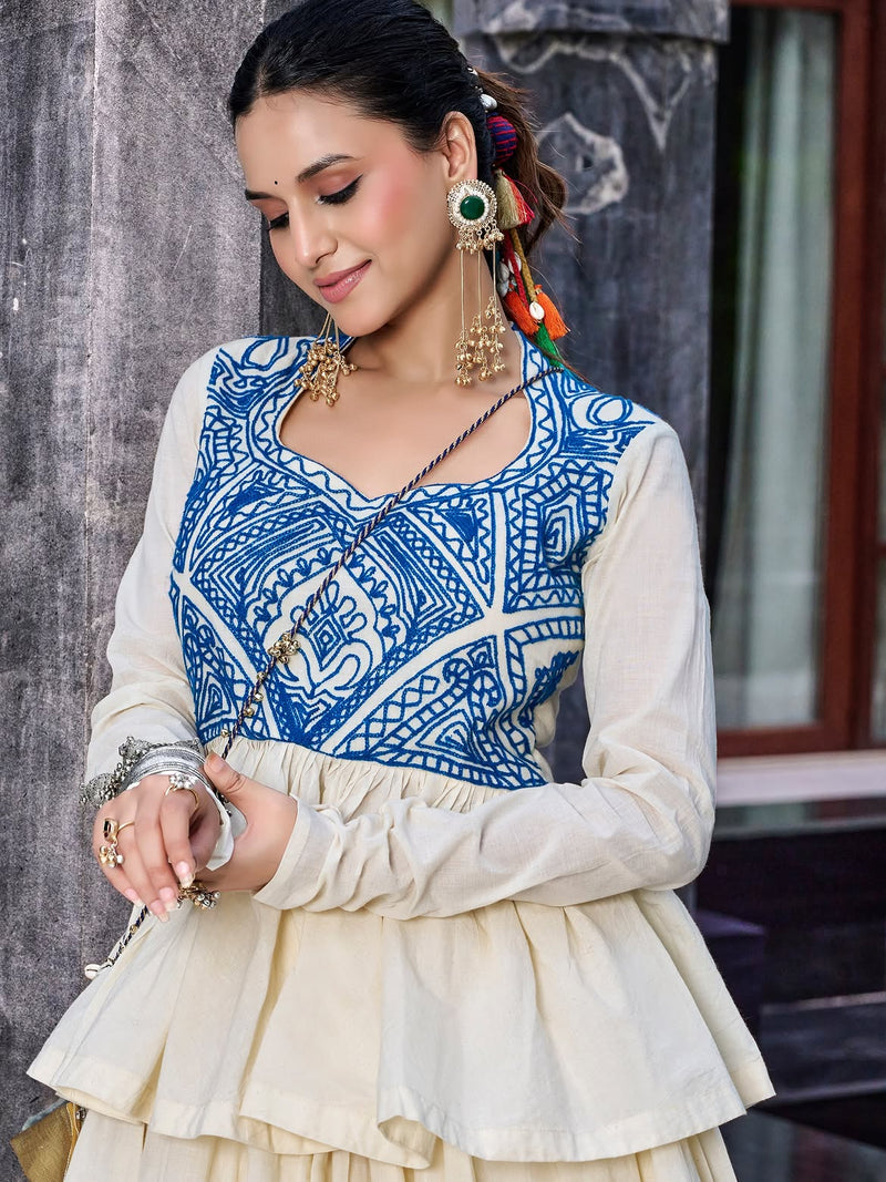 Inaya Burnt Orange Navratri Lehenga