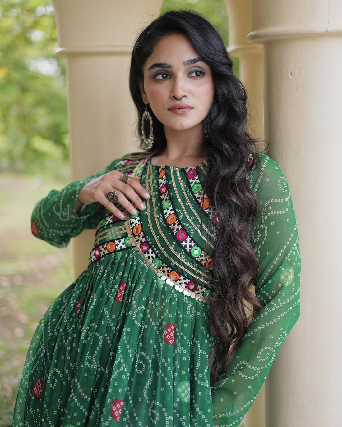 Ruhani Bandhani Patch Kurti