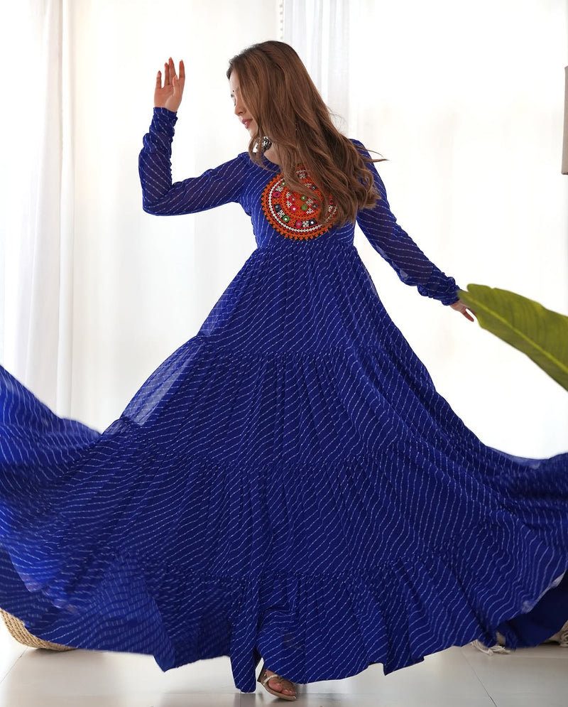 Aroshika Blue Festive Gown