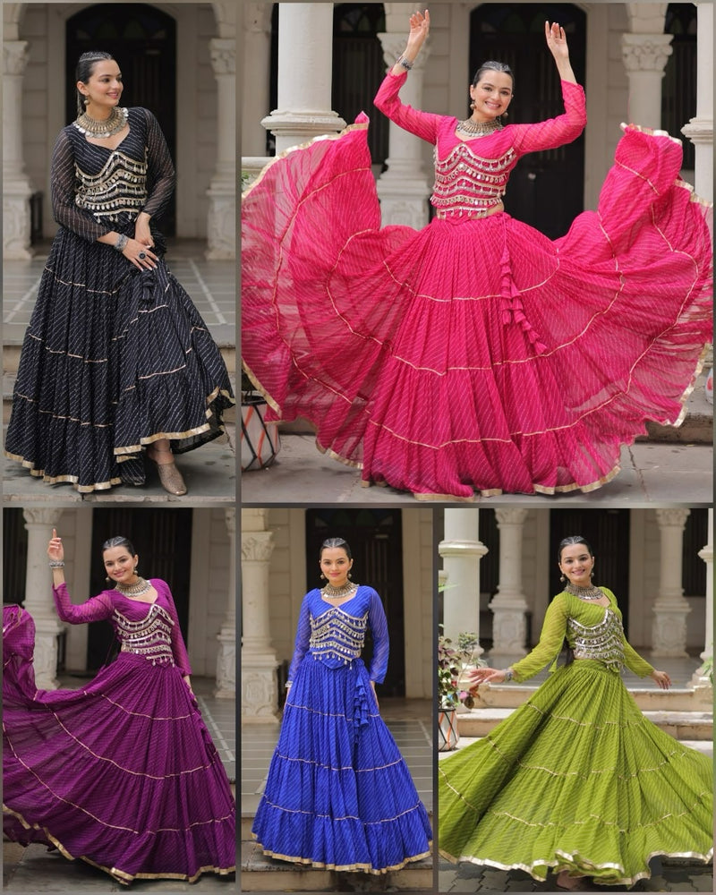 Royal & Pleated Navratri Lehenga Set