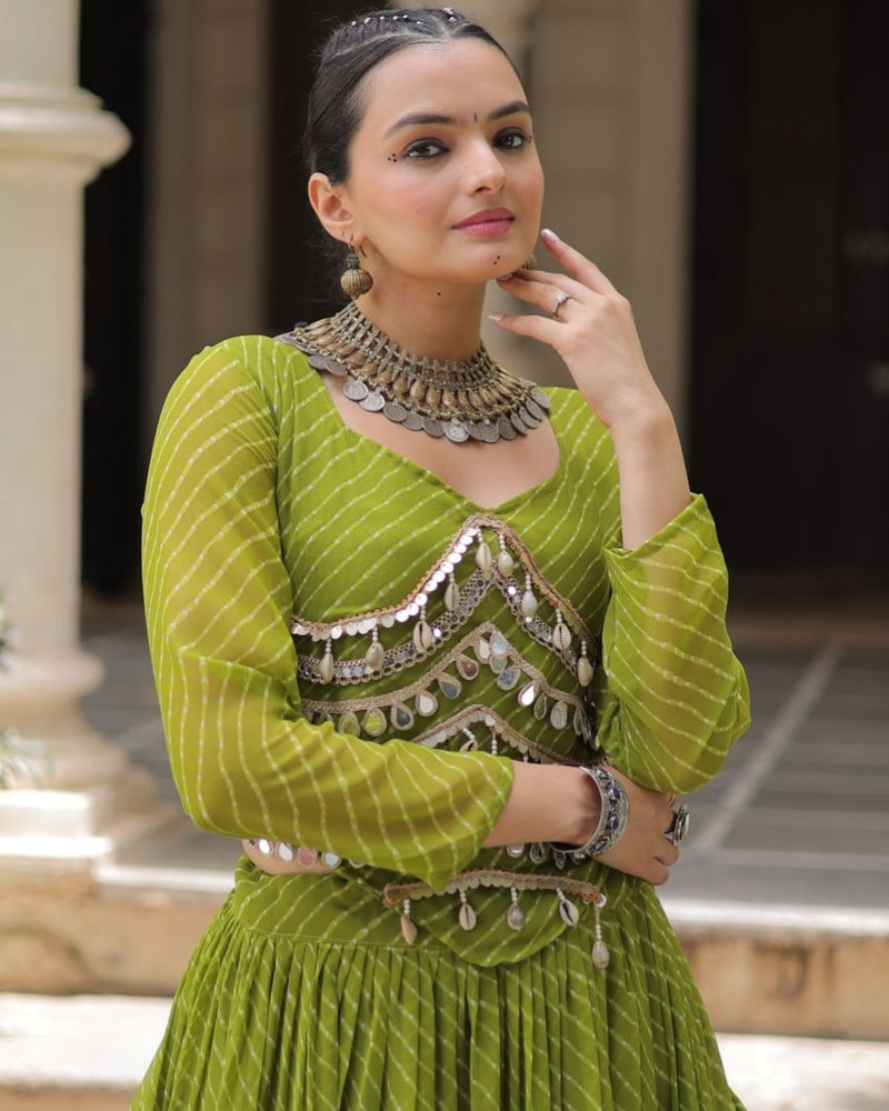 Royal & Pleated Navratri Lehenga Set