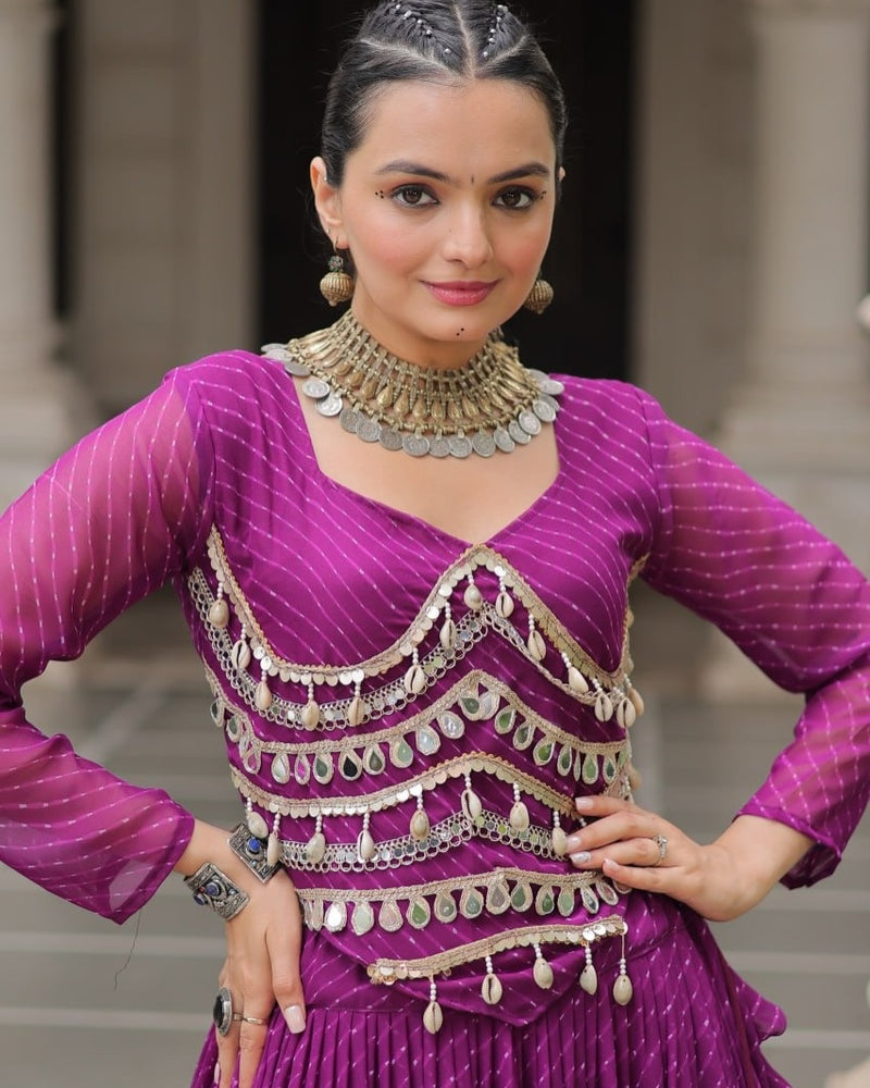 Royal & Pleated Navratri Lehenga Set